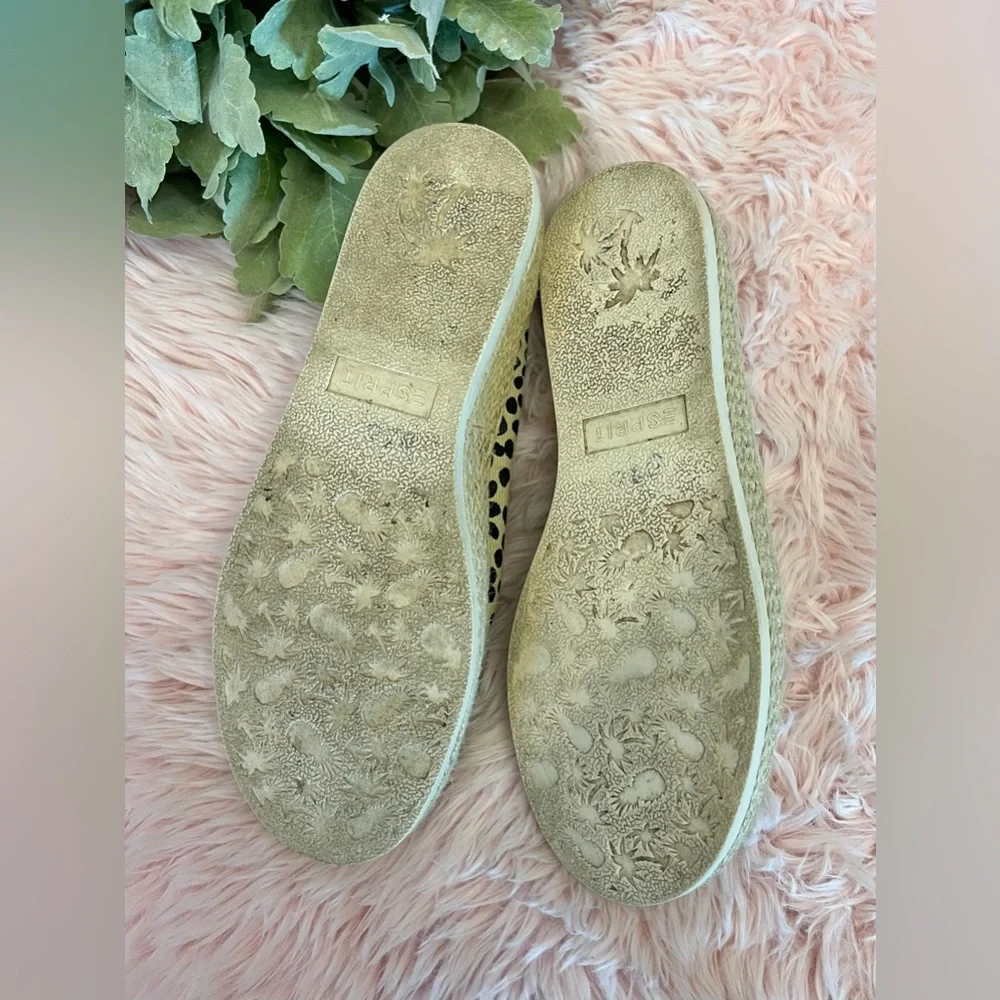 Espirit Nadine Cheetah Leopard Print Espadrille Flat Shoes Sz 7.5